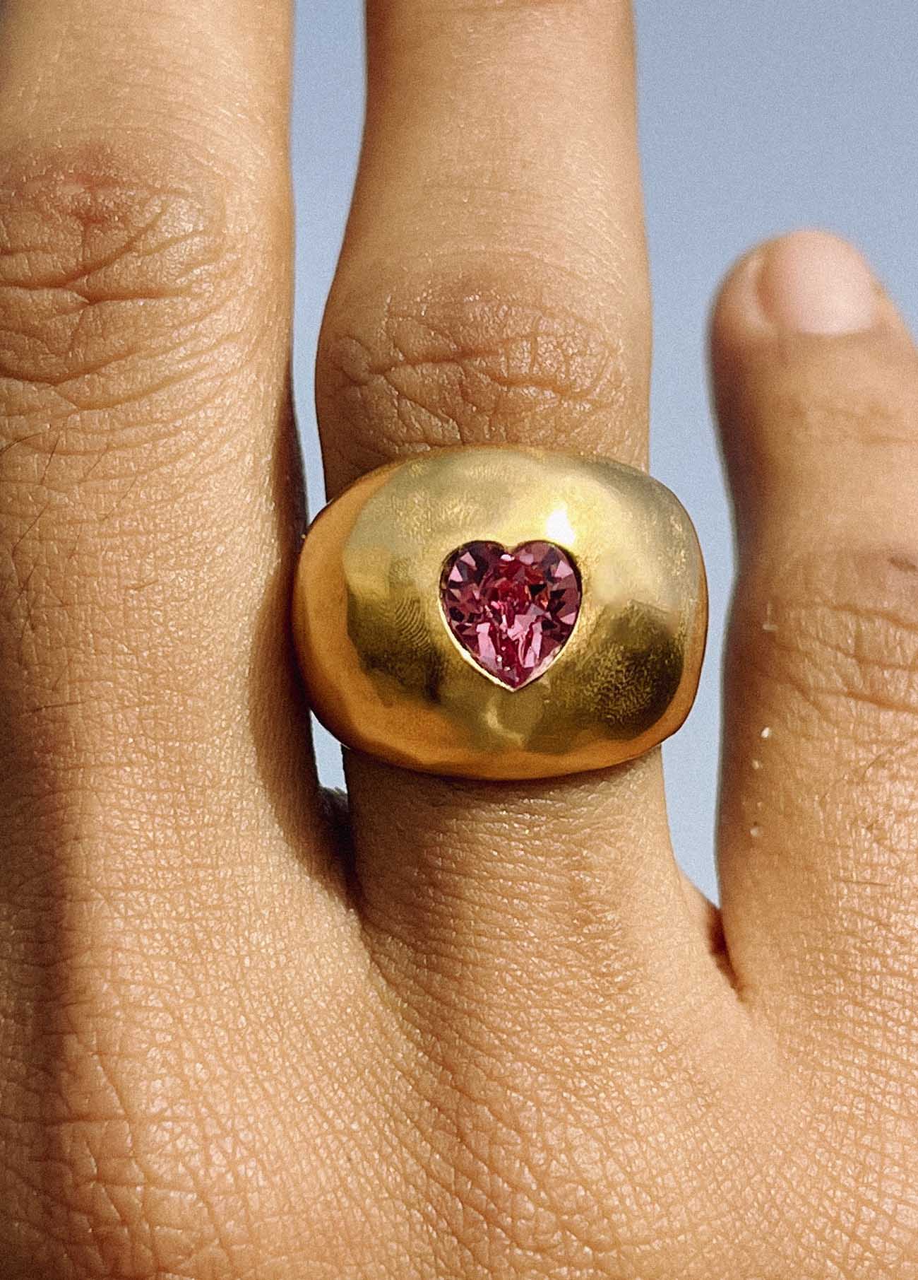Anillo Sello Dolce Pink Oro Macizo - Image 3