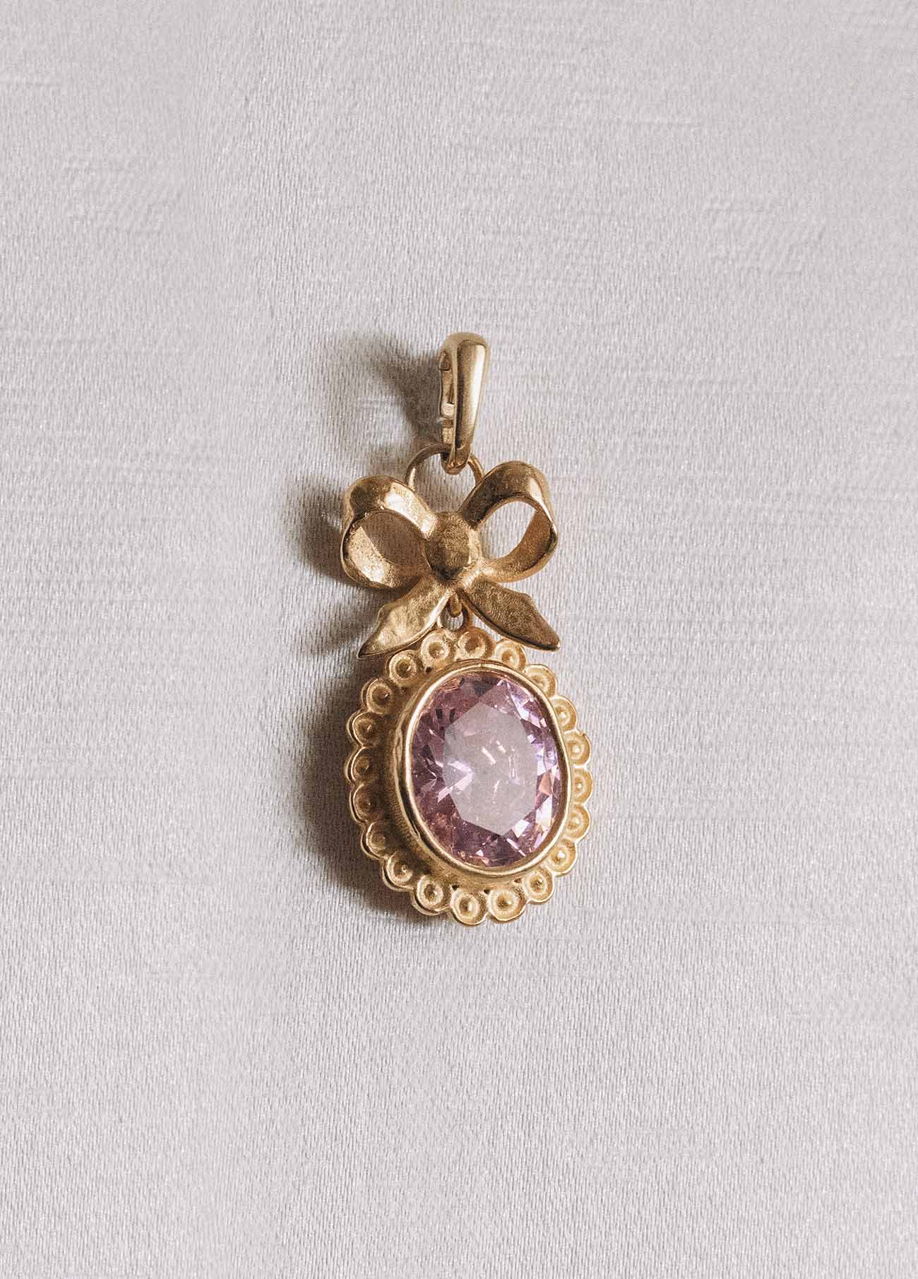 Colgante Isabelino Rosa Oro macizo - Image 3