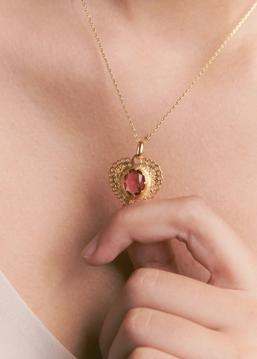 Colgante Sacro Cuore Oro Macizo - Image 2